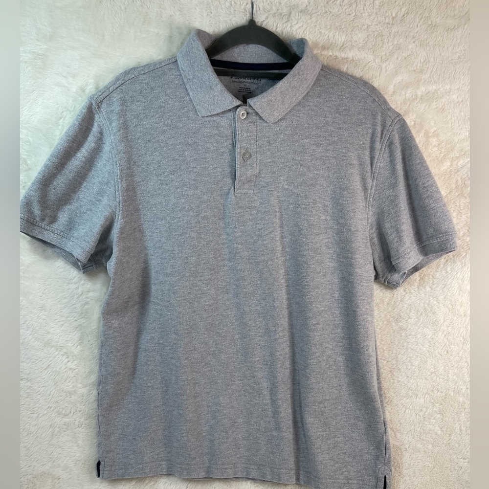 Amazon Essentials Light Gray Polo Shirt
